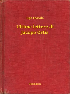 cover image of Ultime lettere di Jacopo Ortis